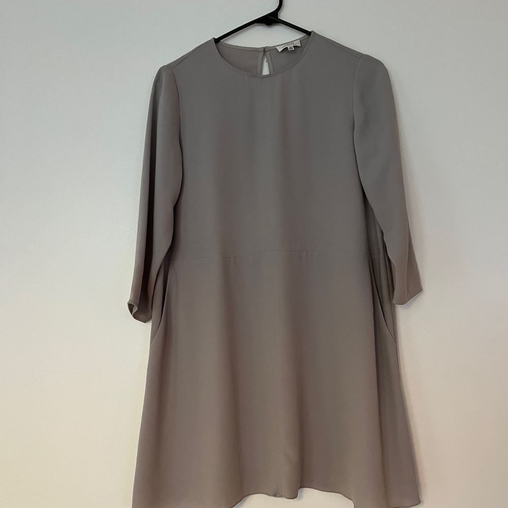Wilfred Taupe Long Sleeve A-Line Dress